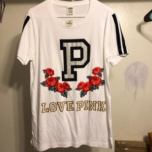 NWT VS Pink Rose Tee